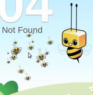 Bees swarm your mouse pointer on error pages.