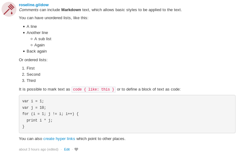 Example of all supported markdown