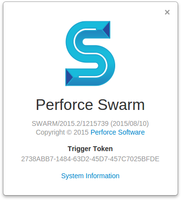 About Swarm dialog