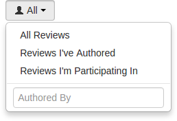 The "Users" dropdown, with "All Reviews" selected.