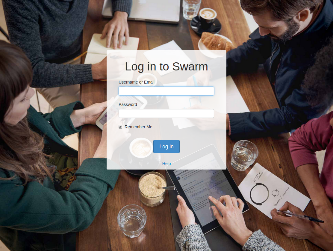 The Login page