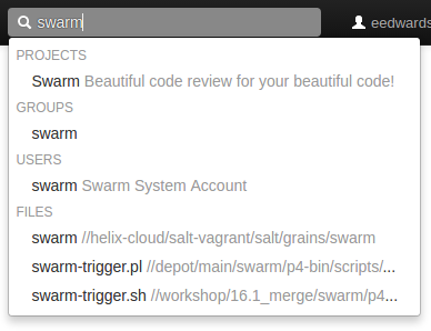 Searching with Swarm
