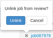 The Unlink Job tooltip